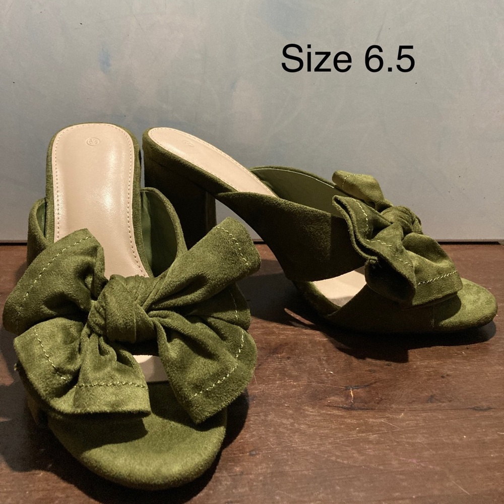 Olive green heels